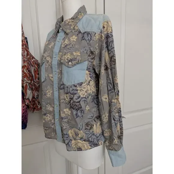 Anthropologie Love The Label button down shirt size lp - Picture 3 of 10